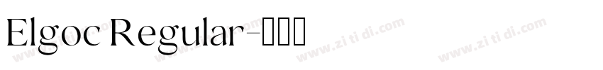 Elgoc Regular字体转换
